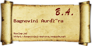 Bagnovini Auróra névjegykártya